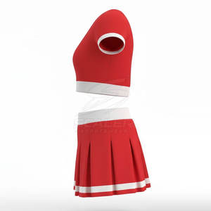 Uniforme de cheerleading en tissu polyester et élasthanne respirant et extensible pour l'entraînement et les pratiques en extérieur - Product Image 4