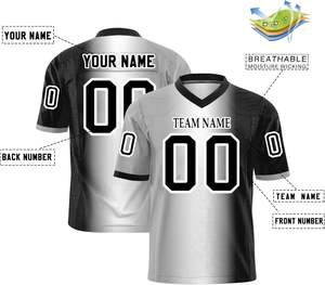 Equipo de entrenamiento universitario Camisetas de fútbol americano Ropa deportiva OEM Malla de poliéster de secado rápido Logotipo de impresión de sublimación transpirable - Product Image 4