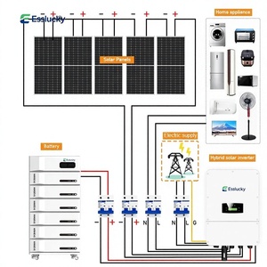 Kit Completo de Paneles Solares Híbridos Monocristalinos de Silicio de 50kW para el Hogar, con Almacenamiento de Plomo-Ácido - Product Image 1