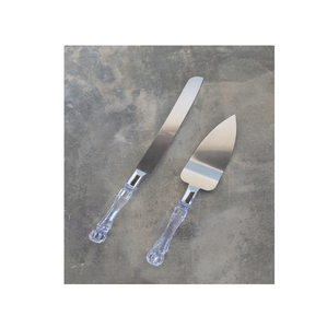 Servidor de pasteles de acero inoxidable Asas DE BODA Cuchillo de pastel y servidor para uso hecho a mano al mejor precio - Product Image 2