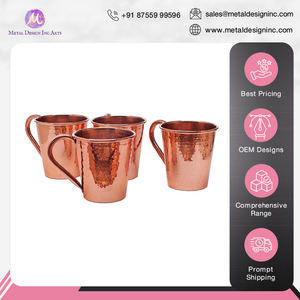Increíble venta en calidad asegurada Color oro rosa de lujo 18 onzas 12 oz taza de mula de cobre sólido con asa para servir cócteles - Product Image 4