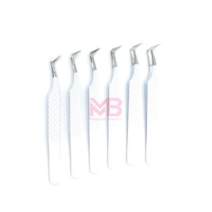 Pince à épiler pour extensions de cils à pointe en fibre personnalisable, best-seller, tendance du moment, couleur unie - Product Image 2