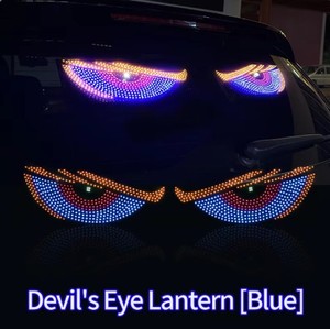 Écran d'affichage pour pare-brise de voiture, œil <span class=keywords><strong>du</strong></span> <span class=keywords><strong>diable</strong></span> dynamique, lumière LED USB décorative d'avertissement pour camion, voiture, SUV, tout-terrain - Product Image 4