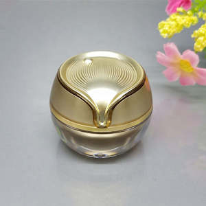 Pots en plastique acrylique ronds de luxe vides de 10G, 15G, 30G, 50G, 100ml avec couvercles Unalilia HZ-02, 3 couleurs, emballage pour crème cosmétique - Product Image 4