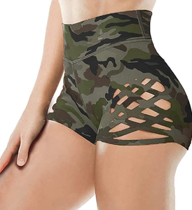 Shorts de sport pour femmes, athlétiques, taille haute, effet push-up, bandage, pour la salle de sport, le yoga - Product Image 4