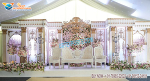 ธีมสีขาวใต้เวทีแต่งงานอินเดียแบบดั้งเดิมตกแต่งเวทีแต่งงานอินเดียศรีลังกาฮินดูตกแต่งเวทีแต่งงาน - Product Image 5