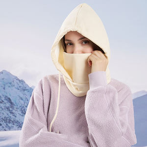 Heavyweight Winter Fleece Full Face Ski Mask <b>Hoodie</b> Outdoor Sports Balaclava with Camouflage and Dot Pattern for Beach - Product Image 5