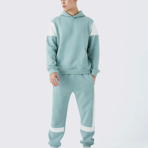 Ensemble de survêtement personnalisé en gros, 500 GSM, 100% coton, molleton ample, sweat-shirts à capuche surdimensionnés, jogging, survêtement pour hommes - Product Image 1