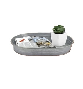 ถาดเสิร์ฟโลหะชุบสังกะสีทรงสี่เหลี่ยมผืนผ้าดีไซน์ทันสมัยเลือกขนาดได้ - Product Image 2
