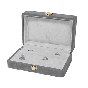 Boîte de présentation de stockage d'anneau rectangulaire imprimée de 180x120x50mm pour l'organisateur de bijoux de la Saint-Valentin - Product Image 1