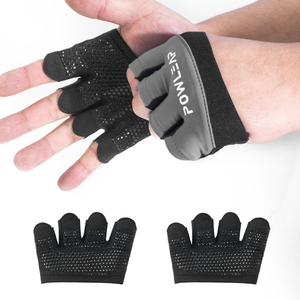 Guantes de fitness de cuatro dedos personalizados, guantes de entrenamiento <span class=keywords><strong>WOD</strong></span>, guantes de entrenamiento de medio dedo, barra de Palma antideslizante para yoga - Product Image 4