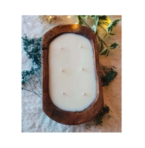 Tazón de vela de Navidad de madera hecho a mano para decoración de vacaciones Tazón de vela de madera ecológico Tarro de vela único de hormigón - Product Image 5