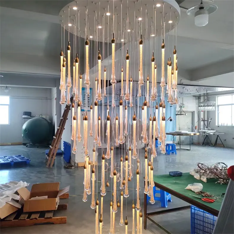 Large creative water drop restaurant island bar bedroom lamp decorative modern chandeliers pendant lights