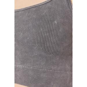 Charcoal Slim-Fit Sports <b>Bra</b> with Thick <b>Straps</b> - No Support - Product Image 5