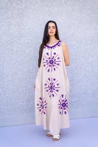 Vintage Bohemio Ropa Mujer Étnico Personalizar Bordado Ropa Sin Mangas Señoras Sexy Vestido Casual Vestidos Hechos A Mano - Product Image 4