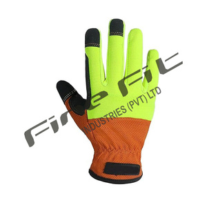 Durable Leather Mechanic <b>Gloves</b> Breathable Cotton Oil Resistant Safety Reinforced <b>Finger</b> Custom Logo Protective <b>Gloves</b> - Product Image 3