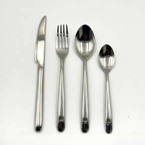 Ensemble de couverts en acier inoxydable moderne avec poignées colorées, design élégant, accessoires de table pour le meilleur prix de gros - Product Image 5