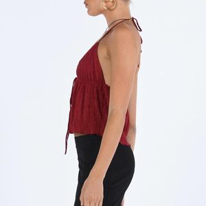 Top corto Halter de punto en blanco para mujer, Tops cortos lisos para mujer, novedad de verano al por mayor, Top corto Halter personalizado 2025 - Product Image 6