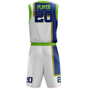 Uniforme de basket-ball respirant de couleur unie personnalisé service OEM impression par transfert de chaleur grande taille séchage rapide unisexe 100% - Product Image 3