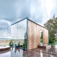 Maisonnette mobile préfabriquée en polycarbonate, résistante à l'eau et écologique, pour la Californie, États-Unis