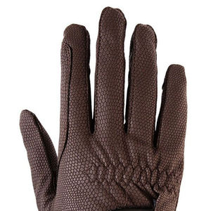 Gants d'équitation en similicuir pour homme, couleur unie, design antidérapant, fermeture auto-agrippante, usage équestre 2026 - Product Image 3