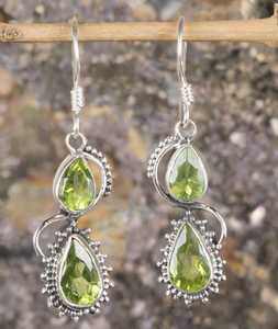 Pendientes de Peridoto, Plata de Ley 925, Chapados en Oro, Joyería Hecha a Mano, Regalo de Cumpleaños de Agosto para Mujer, Elegantes - Product Image 6