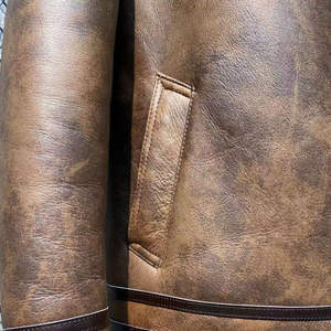 Chaqueta de Cuero para Hombre de Edición Limitada con Diseño Personalizado, Chaqueta de Aviador de Piel de Oveja para Invierno - Product Image 5