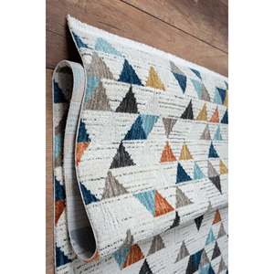 Tapis d'intérieur multicolore moderne HL003 de Netline Home Depot, 100 % polyester, anti-peluches, facile à nettoyer, durable, 80x150 cm, pour chambre à coucher et bureau - Product Image 3