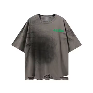 T-shirts pour hommes de qualité supérieure, col rond, coupe ample, polyester/coton, écologiques, séchage rapide, vente en gros d'usine 2025 - Product Image 6