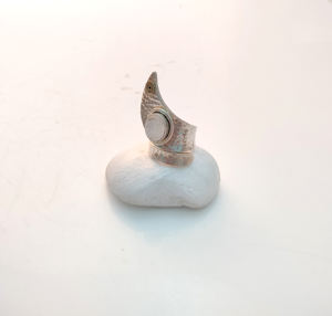 925 bagues de fiançailles en argent Sterling pour femmes bijoux fins pierre de lune pierres précieuses lunette réglage mariage en vrac bagues en argent 925 - Product Image 2