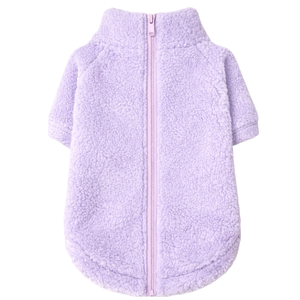Suéter de Felpa para Perro Color Lila, Suave y Ultra Cálido, Chaqueta de Invierno Acogedora para Perros Pequeños y Medianos, Ropa de Primera Calidad - Product Image 5