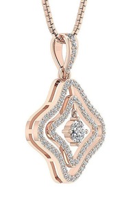 Collar de Oro Amarillo de 14K con Diamante Cultivado en Laboratorio de 0.80CT, Corte Brillante, Certificado IGI, Claridad VS1, 2.60g, Engaste de Puntas, Color DEF, para Mujer - Product Image 2