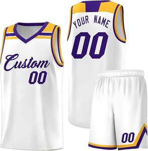 Uniforme de basket-ball professionnel respirant de haute qualité pour hommes fabriqué au Pakistan avec des techniques imprimées en vente - Product Image 5