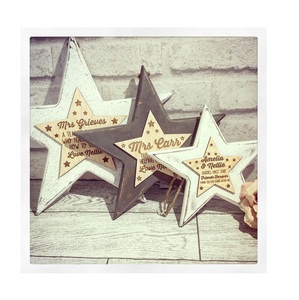 Fabricants de décoration de noël en bois en forme d'étoile suspendue, utilisé pour les événements de Festival et la décoration de fête de mariage - Product Image 4