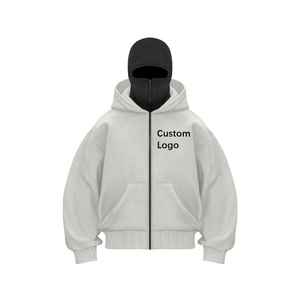 Nouveau pull à capuche vintage 2024 pour homme en polyester/coton épais, séchage rapide, haute qualité, loisirs, coupe oversize, logo personnalisé - Product Image 2