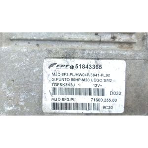 FIAT Grande Punto 2ème Série UNITÉ DE COMMANDE D'INJECTION 51796242 199A3000 Diesel 1300 (08>10) - Product Image 2