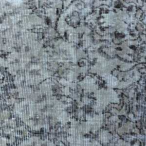 1.3x2.8 ft Turkish <b>Rug</b>, Vintage <b>Small</b> <b>Rug</b>, Gray Ombr Wool <b>Rug</b> - Product Image 5