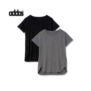 2025 mode imprimé t-shirt femme t-shirt hauts décontracté-femme t-shirt avec manches courtes et couleur unie - Product Image 1