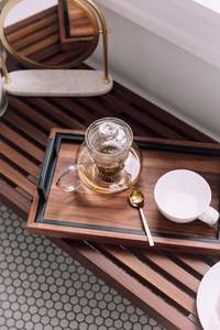 GRAND PLATEAU IMPRIMÉ EN BOIS MEILLEURE QUALITÉ SCULPTÉ Forme carrée disponible et artisanat indien meilleur échantillon Offre Spéciale - Product Image 2