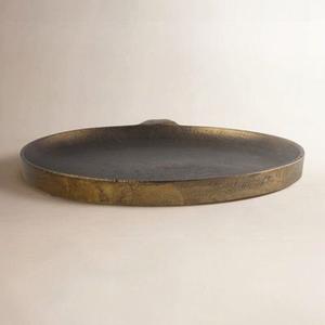 Handmade Serving Refined Brass Aluminum Decorative Plate Trays Plates Finished Hotel Serving Tray <b>Home</b> and Table Decoration - Product Image 5