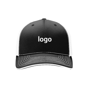 Gorra de camionero de 2 colores de malla ajustable con logotipo personalizado de corona alta para exteriores - Product Image 2