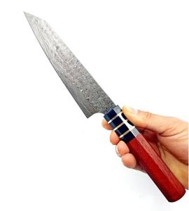 Vente en gros personnalisé de haute qualité fait à la main OEM ODM couteau de chef en acier damas forgé à la main et couteau de cuisine avec étui en cuir pur - Product Image 4