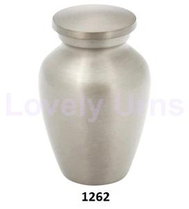 Classic Pewter Small Mini Brass Keepsake Urns <b>for</b> <b>Ashes</b> Free Velvet <b>Box</b> - Product Image 1