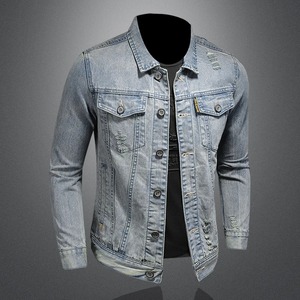 แจ็กเก็ตยีนส์ฟอกระบายอากาศได้ดีมีสไตล์สำหรับผู้ชายแจ็กเก็ตยีนส์ผ้าฝ้าย100% ปรับแต่งได้แจ็กเก็ตขายส่งแบบพรีเมียม - Product Image 6