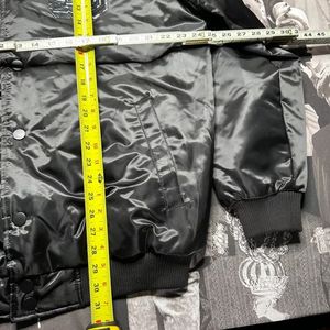 Custom OEM Outdoor Satin Varsity <b>Jacket</b> Custom Logo Custom Embroidery <b>Men</b> Street Wear <b>Light</b> Baseball Satin Varsity <b>Jackets</b> - Product Image 4