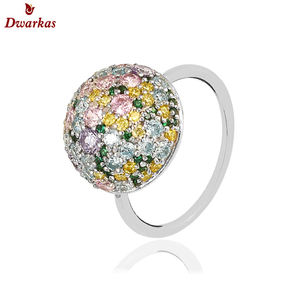 High quality cost effective engagement wedding ring 925 sterling silver multi <b>colour</b> zircon <b>stone</b> rings for ladies and girl - Product Image 2