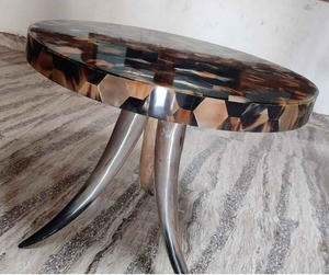 Mesa de Centro de Cuerno de Búfalo Natural de Alta Gama con Detalles de Artesanía Elegante para Espacios de Hogar de Lujo al Precio Más Bajo - Product Image 4