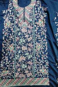 Trajes de seda bordados a mano sin costuras de diseñador moderno para mujer Moda India-Estilo tradicional avanzado para fiestas - Product Image 2