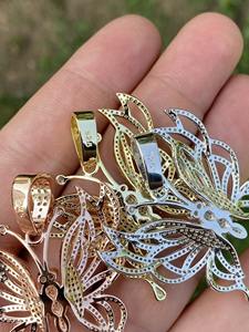 Nuevo Collar con Colgante de Diamantes de Imitación VVS Moissanite, Estilo Hip Hop, Chapado en Oro, Plata 925, Diseño de Mariposa Brillante - Product Image 5