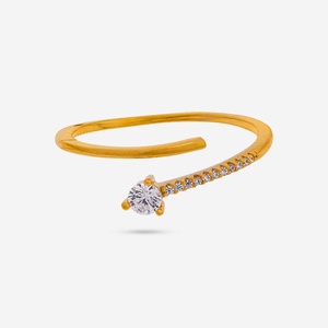 <b>Adjustable</b> 92.5 <b>Silver</b> Finger <b>Ring</b> 188315 with Rose Gold Gold Rhodium Plating Trendy Style Number Inlay Chain Gift - Product Image 3